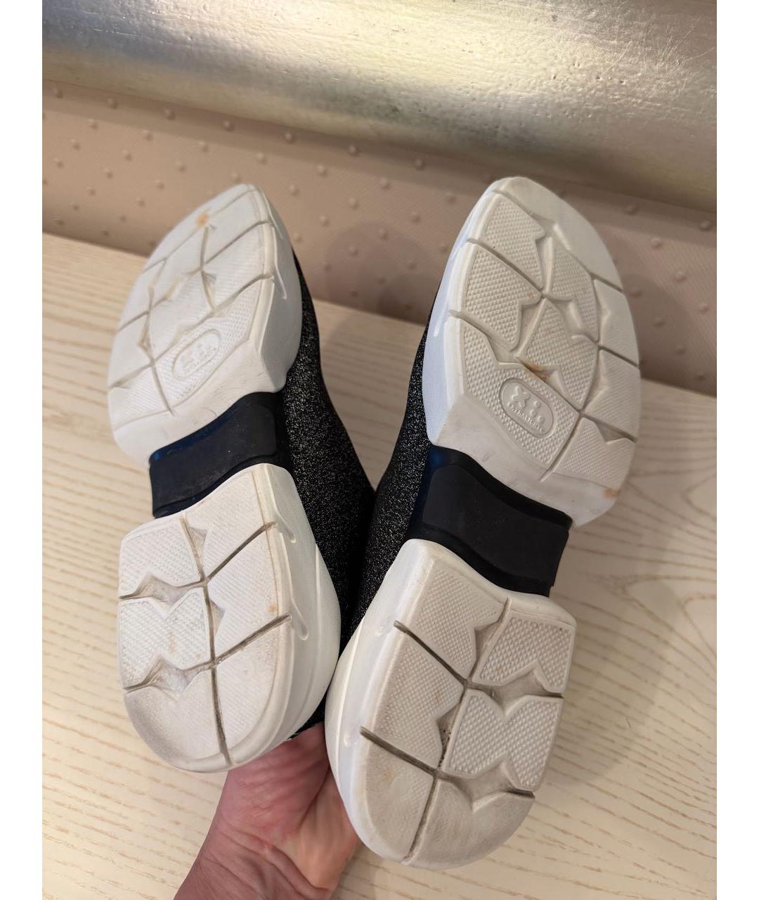 PHILIPP PLEIN Серые текстильные кроссовки, фото 4