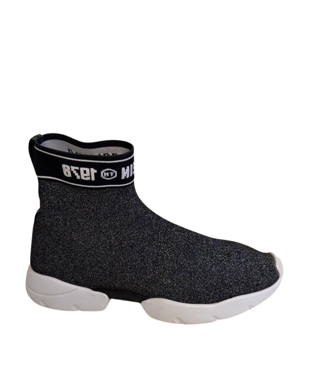 PHILIPP PLEIN Серые текстильные кроссовки, фото 1