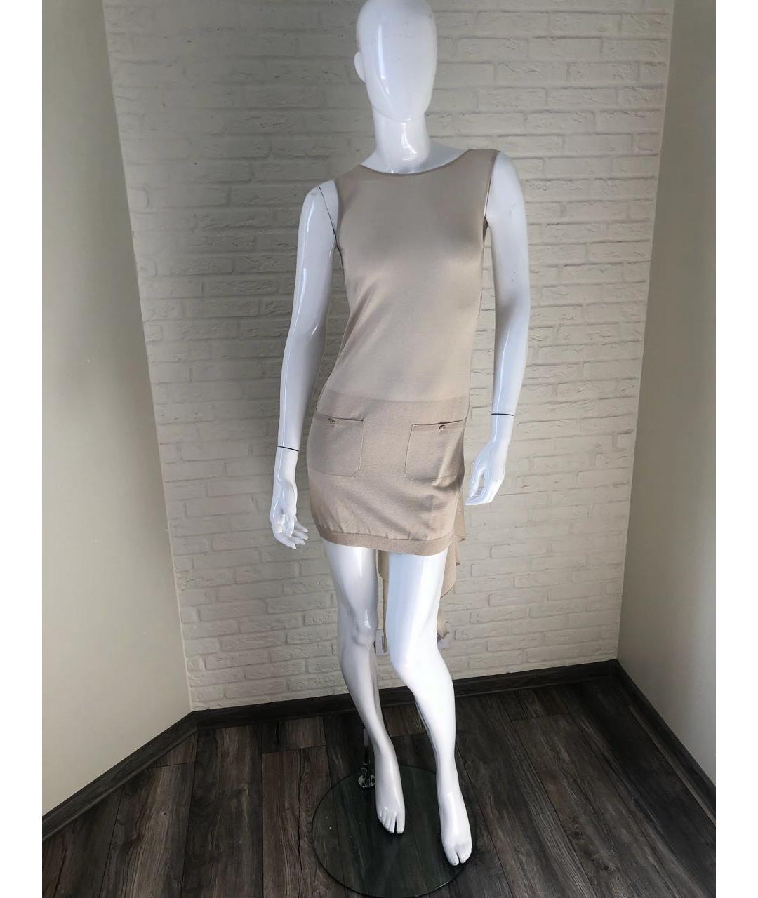 CHANEL Бежевое коктейльное платье, фото 3