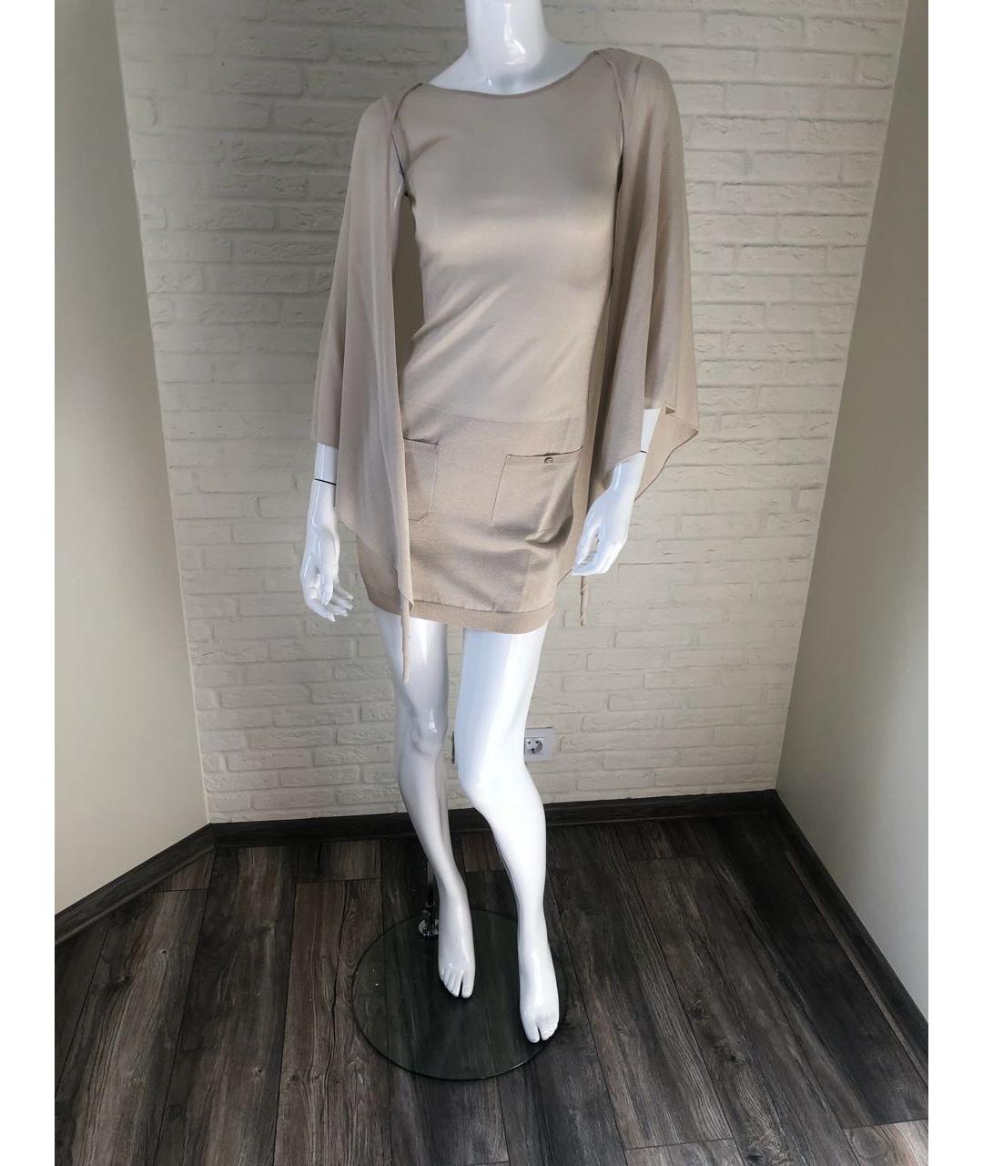 CHANEL Бежевое коктейльное платье, фото 2