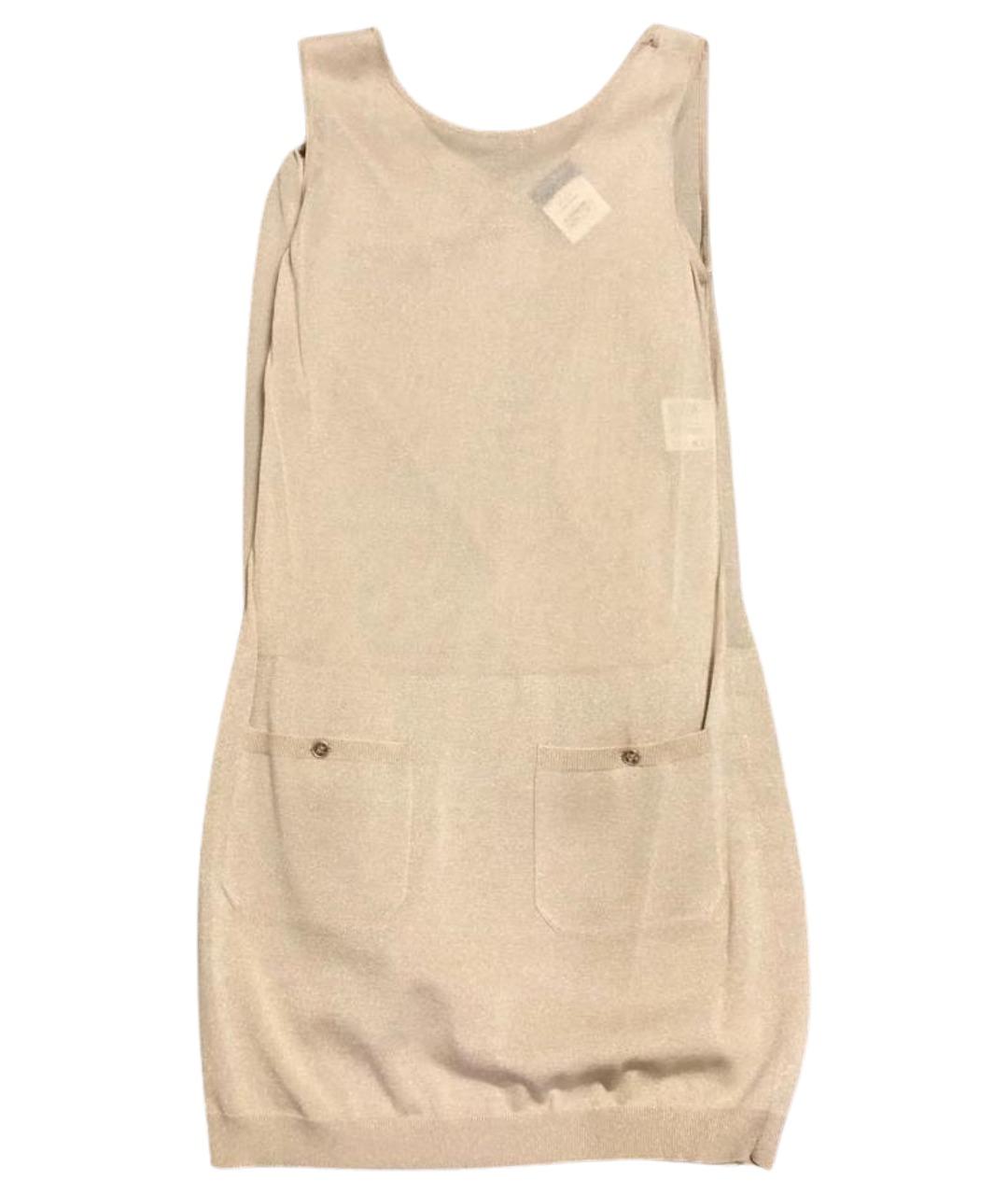 CHANEL Бежевое коктейльное платье, фото 1