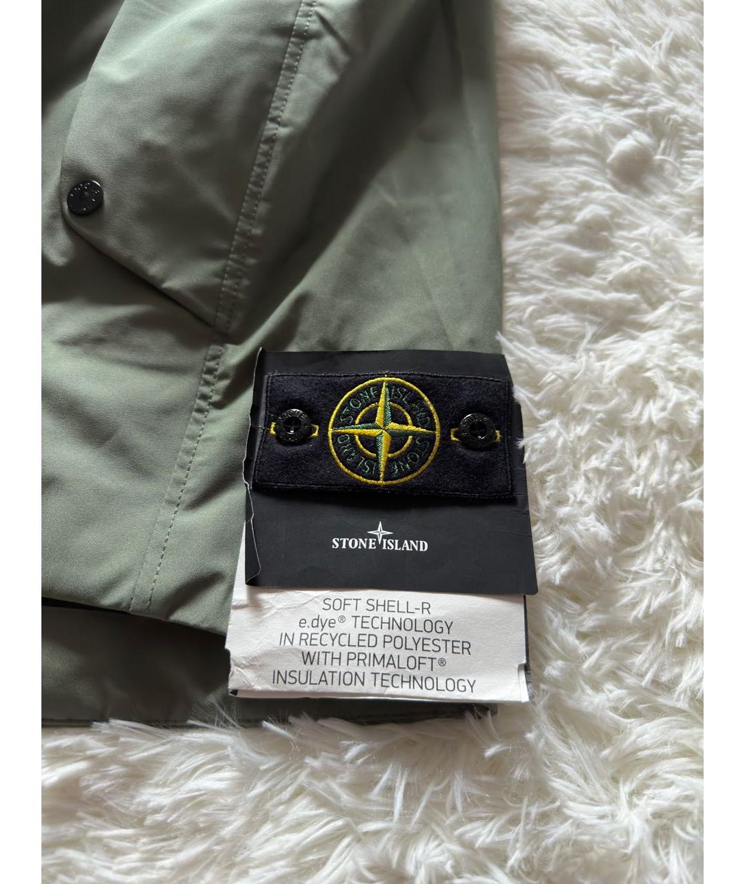 STONE ISLAND Зеленый полиэстеровый жилет, фото 2