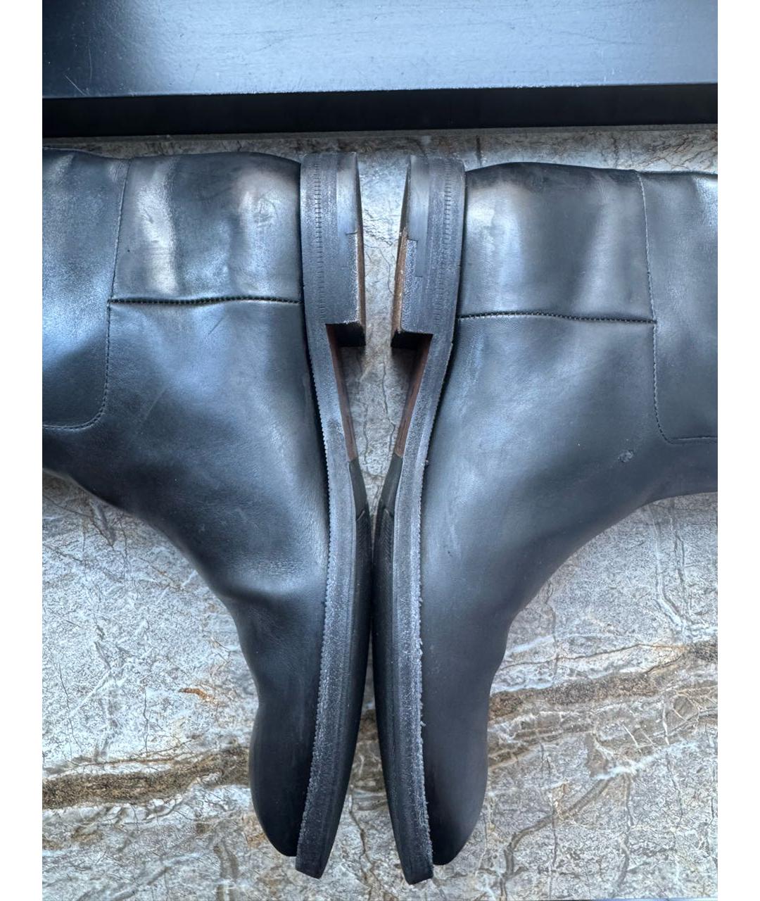 LOUIS VUITTON Черные кожаные сапоги, фото 7
