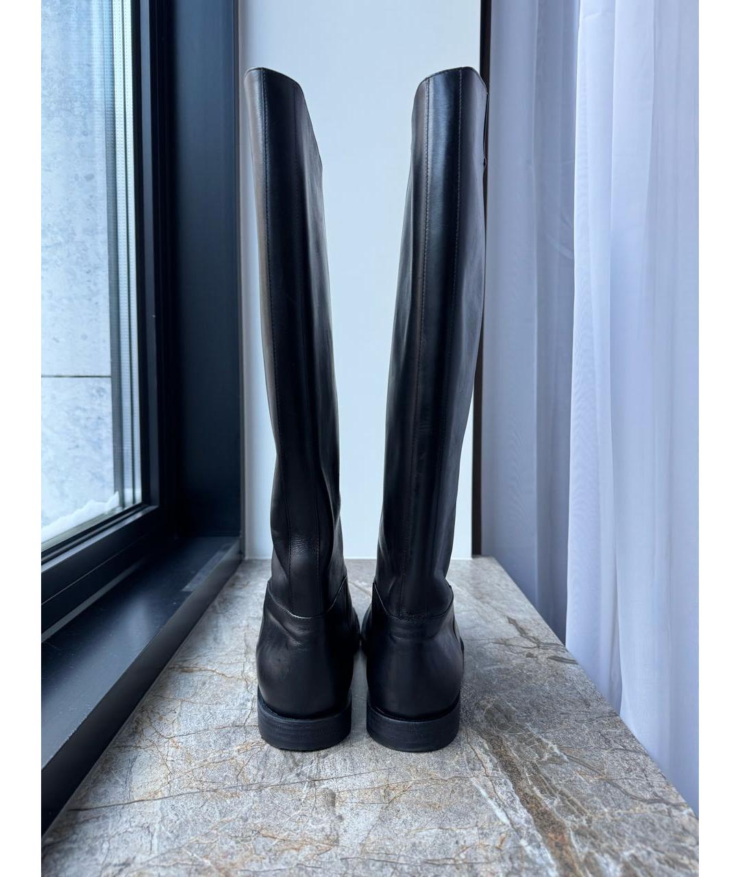 LOUIS VUITTON Черные кожаные сапоги, фото 4