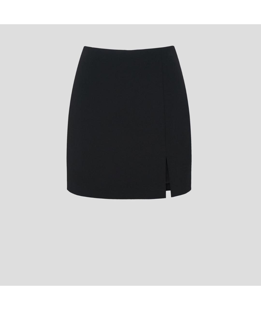 12 STOREEZ Черная шерстяная юбка мини, фото 6