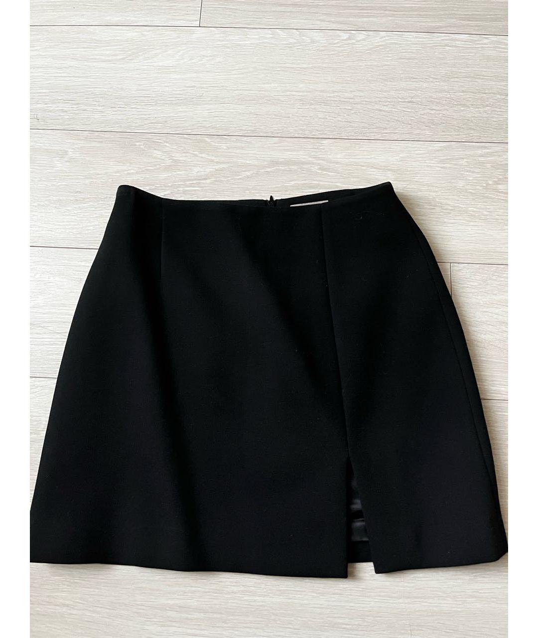 12 STOREEZ Черная шерстяная юбка мини, фото 2