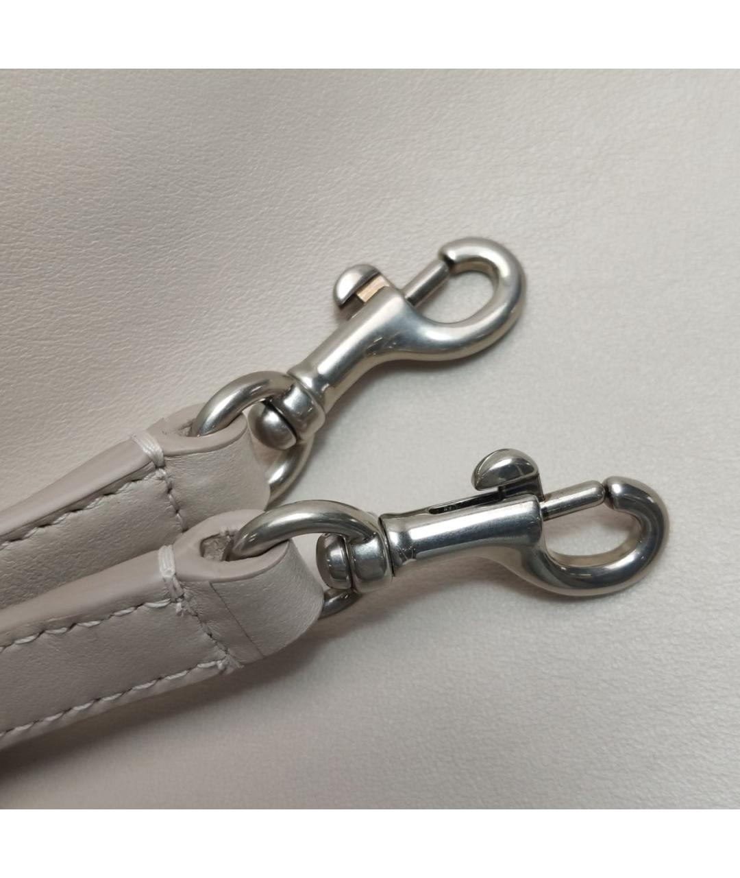 BALENCIAGA Белая кожаная сумка через плечо, фото 5