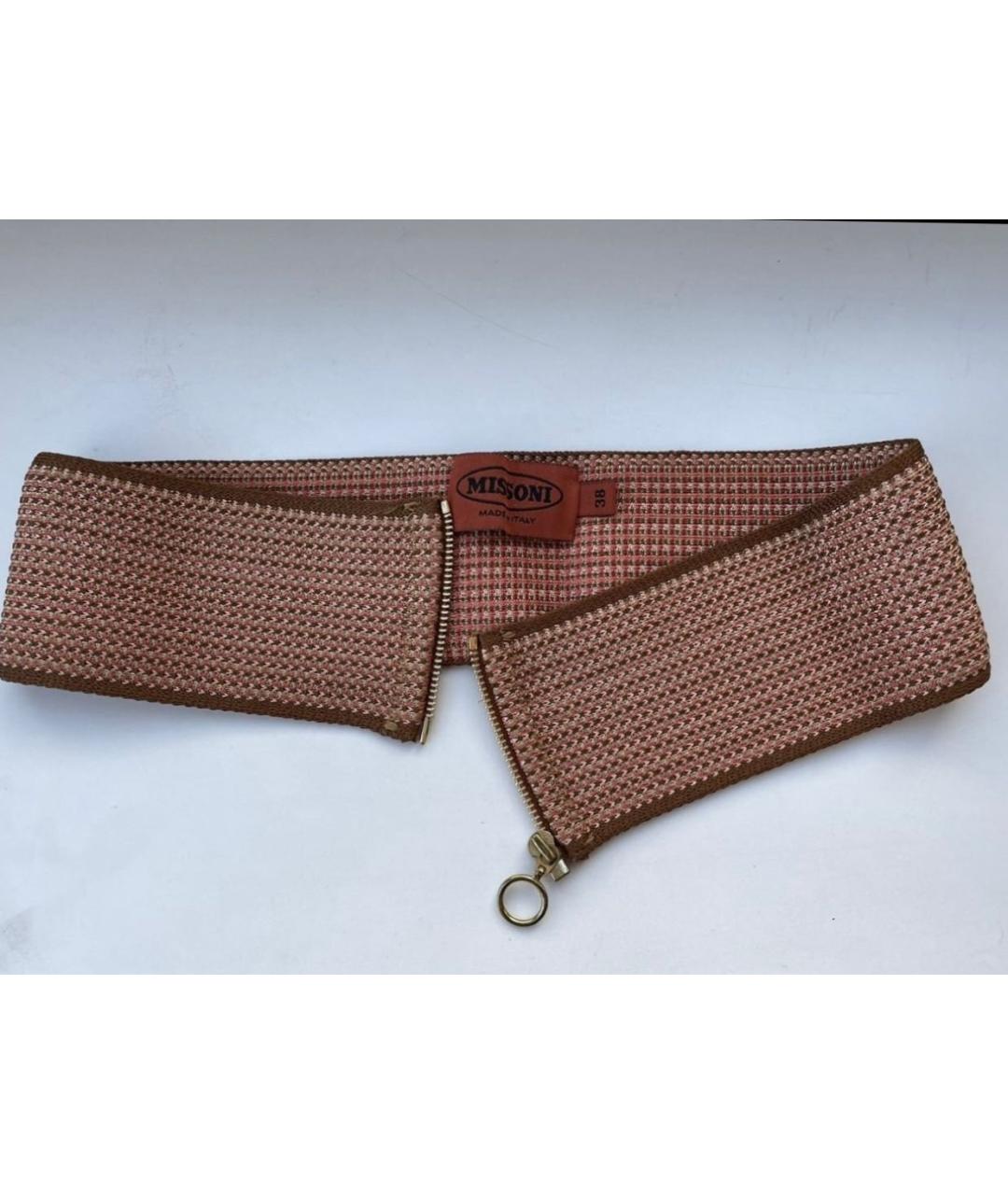 MISSONI Коричневый резиновый ремень, фото 4