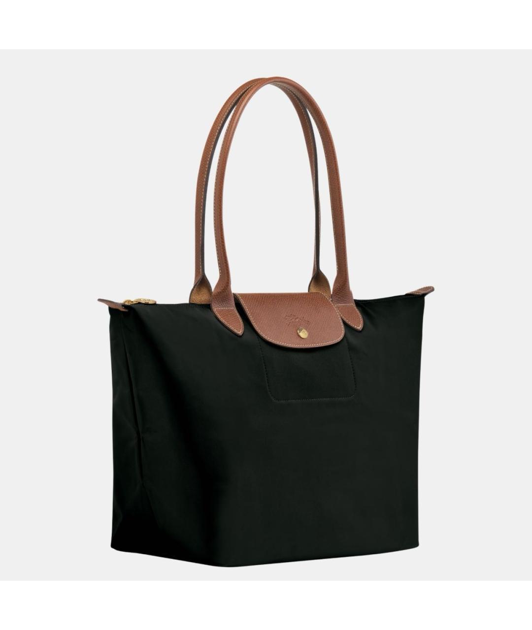 LONGCHAMP Черная тканевая сумка тоут, фото 2