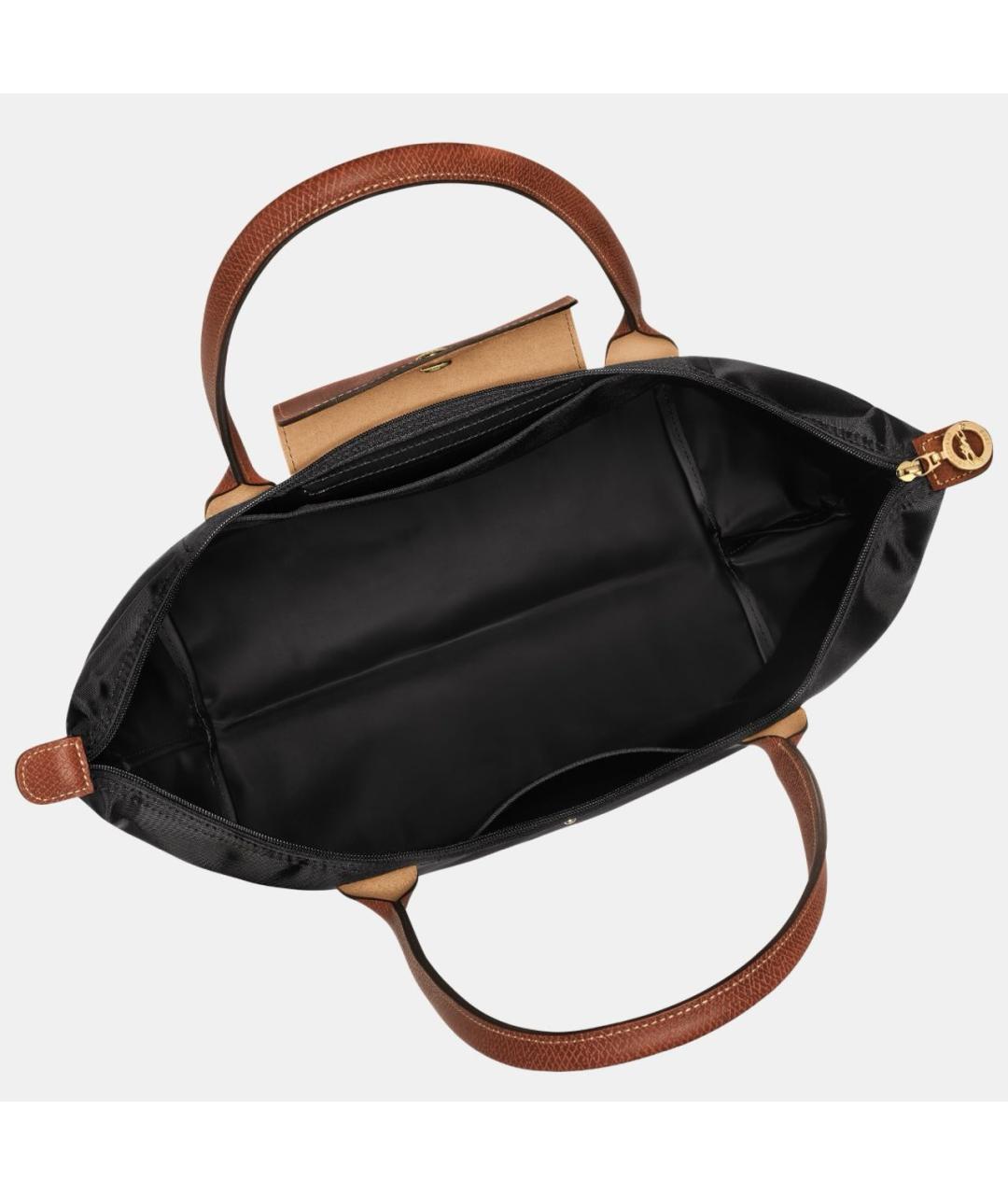 LONGCHAMP Черная тканевая сумка тоут, фото 4