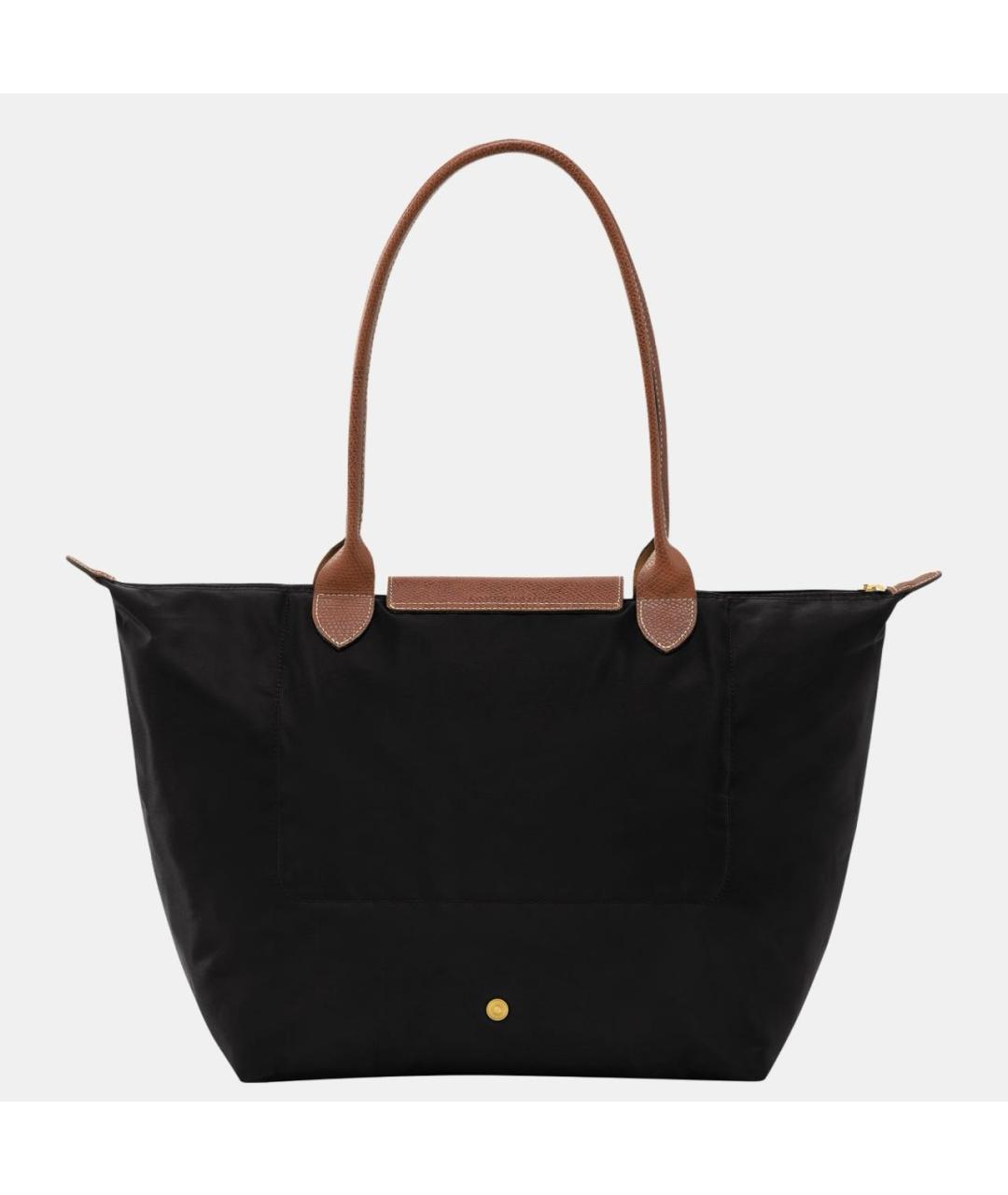 LONGCHAMP Черная тканевая сумка тоут, фото 3