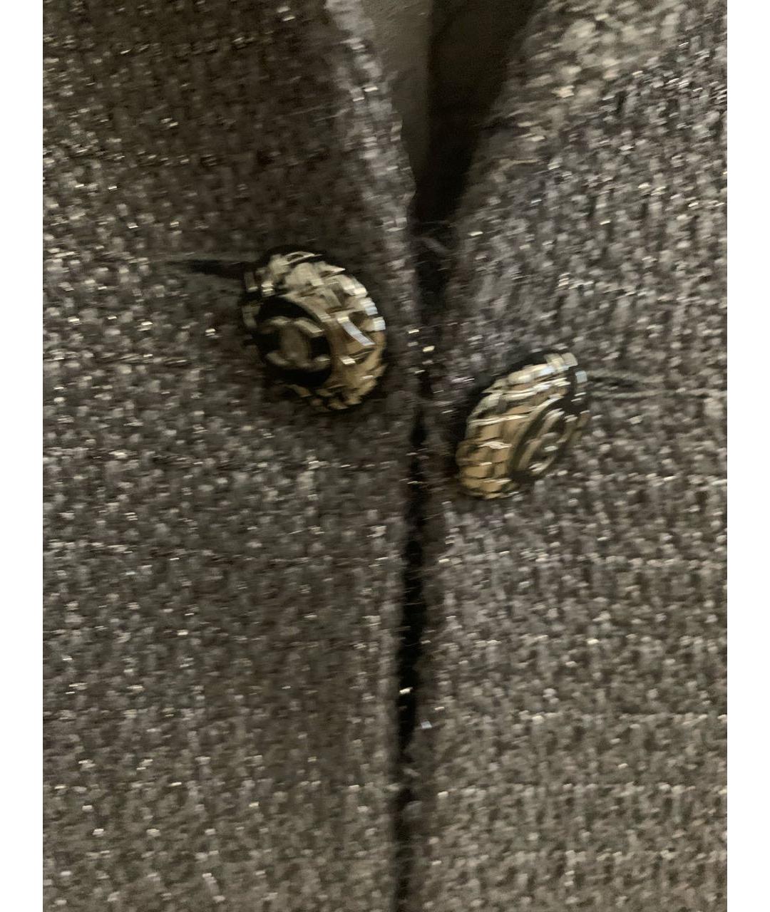 CHANEL Черный твидовый жакет/пиджак, фото 4