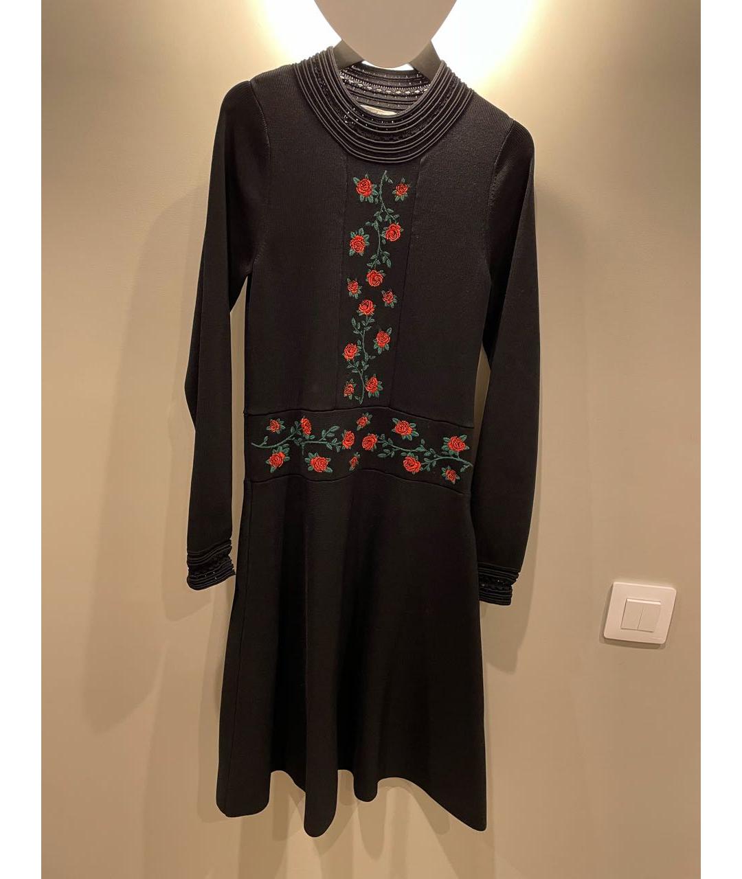 SANDRO Черное хлопковое повседневное платье, фото 3