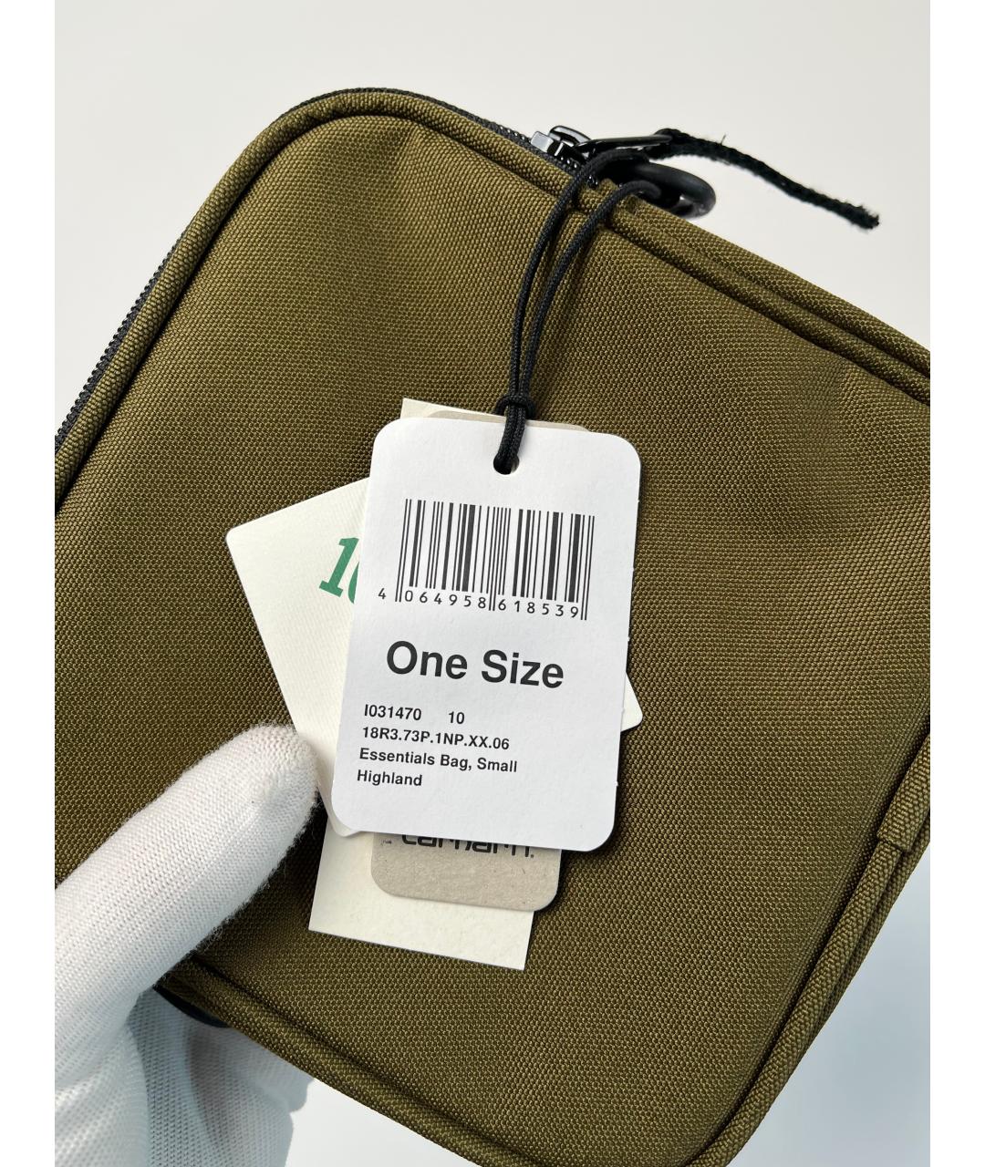 CARHARTT WIP Хаки тканевая сумка на плечо, фото 5
