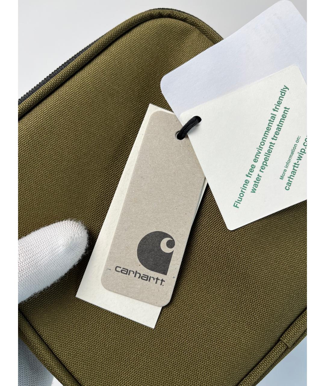 CARHARTT WIP Хаки тканевая сумка на плечо, фото 7