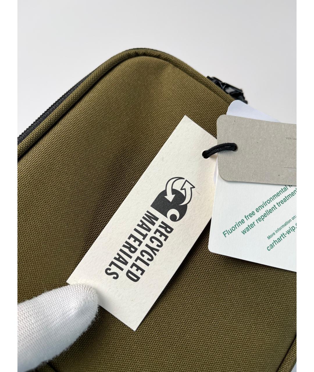CARHARTT WIP Хаки тканевая сумка на плечо, фото 8