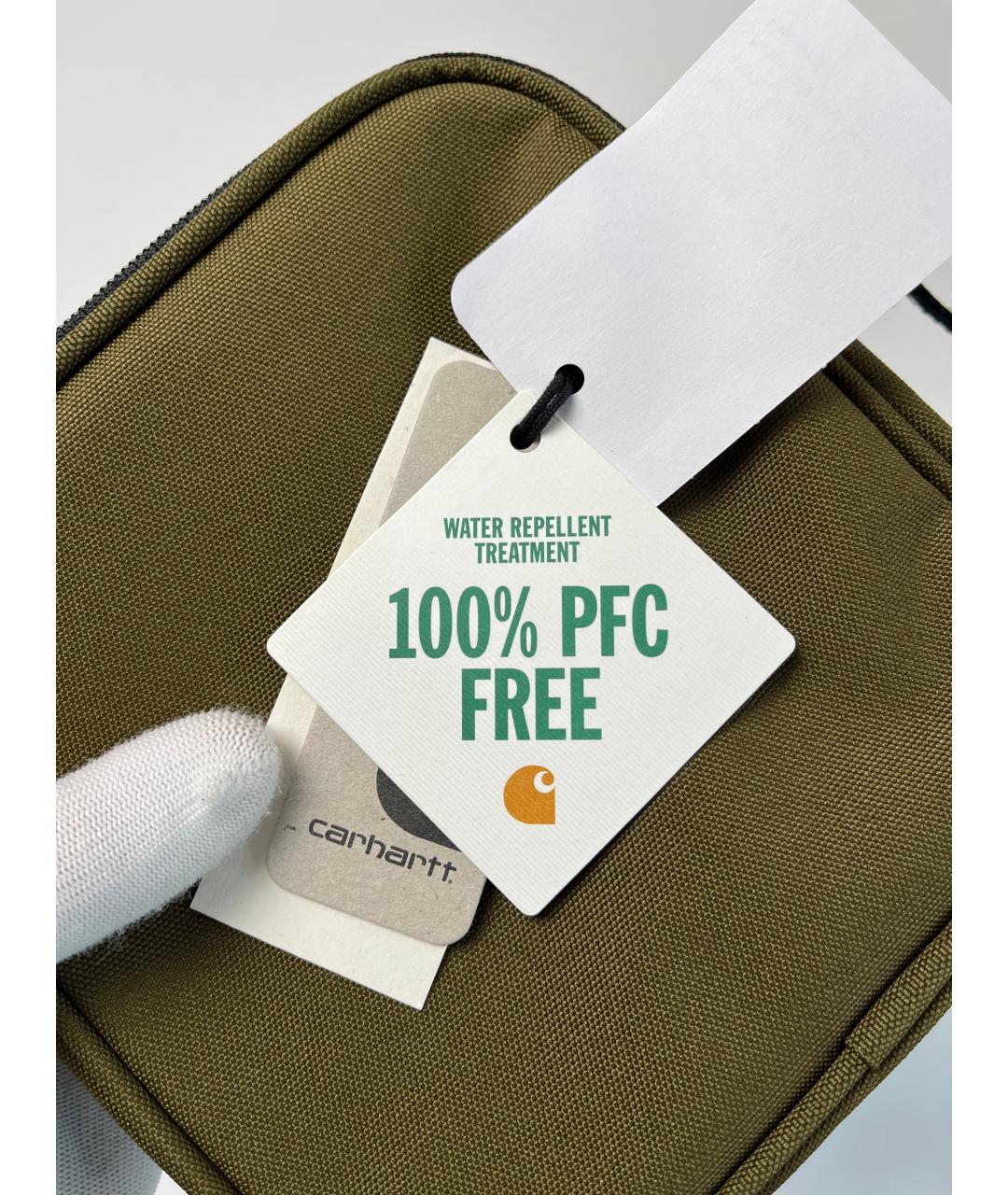 CARHARTT WIP Хаки тканевая сумка на плечо, фото 6
