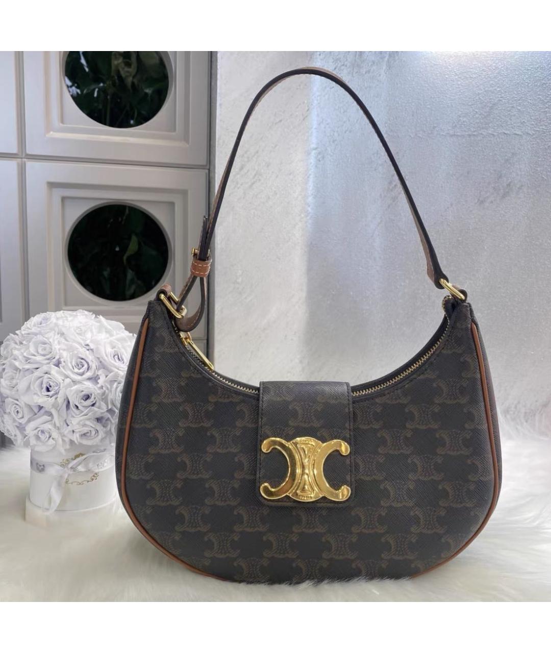 CELINE Коричневая сумка через плечо, фото 2