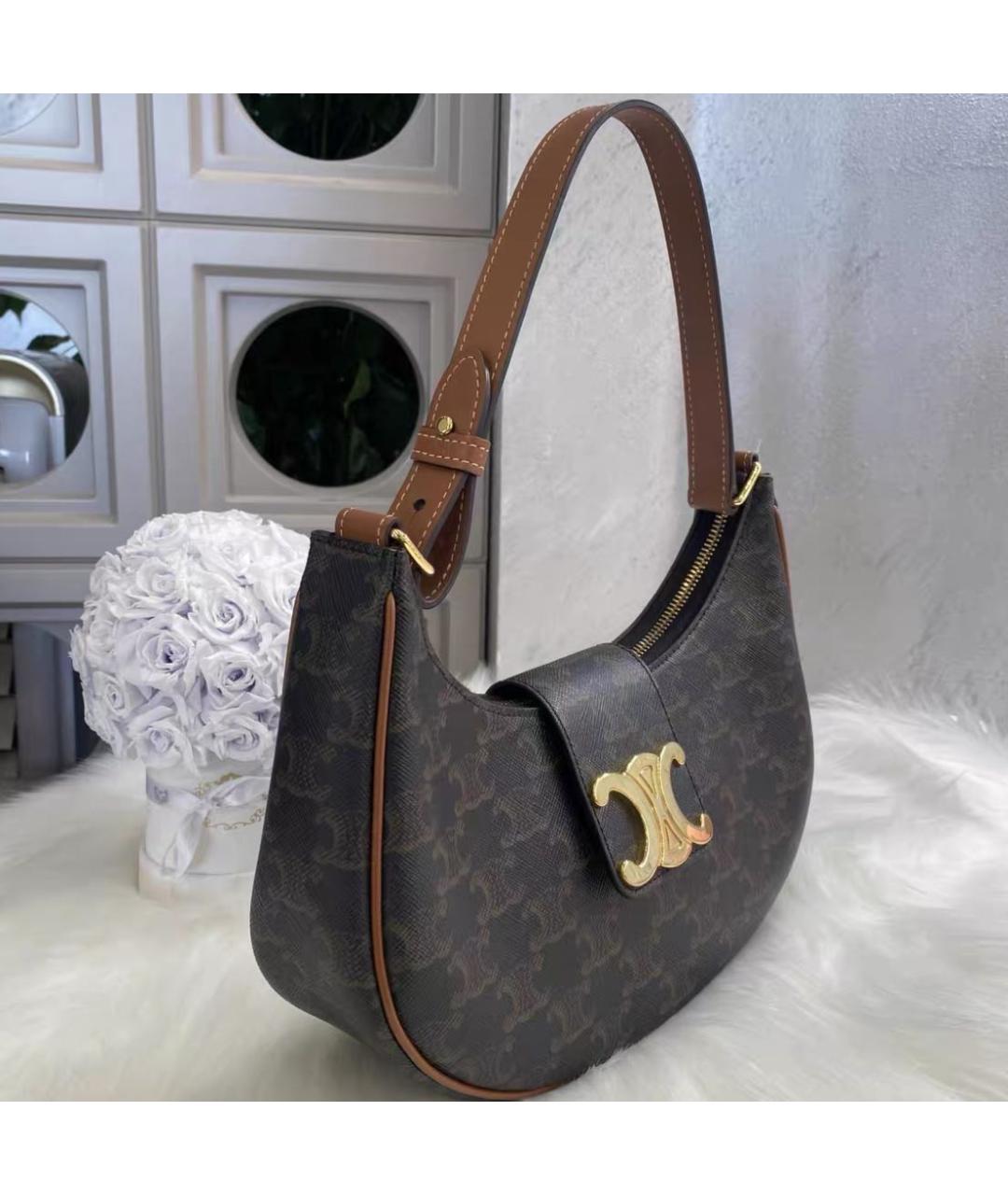 CELINE Коричневая сумка через плечо, фото 3