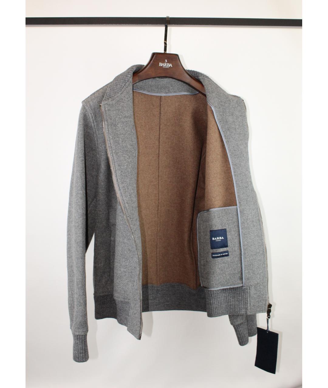 BARBA Серая шерстяная куртка, фото 4