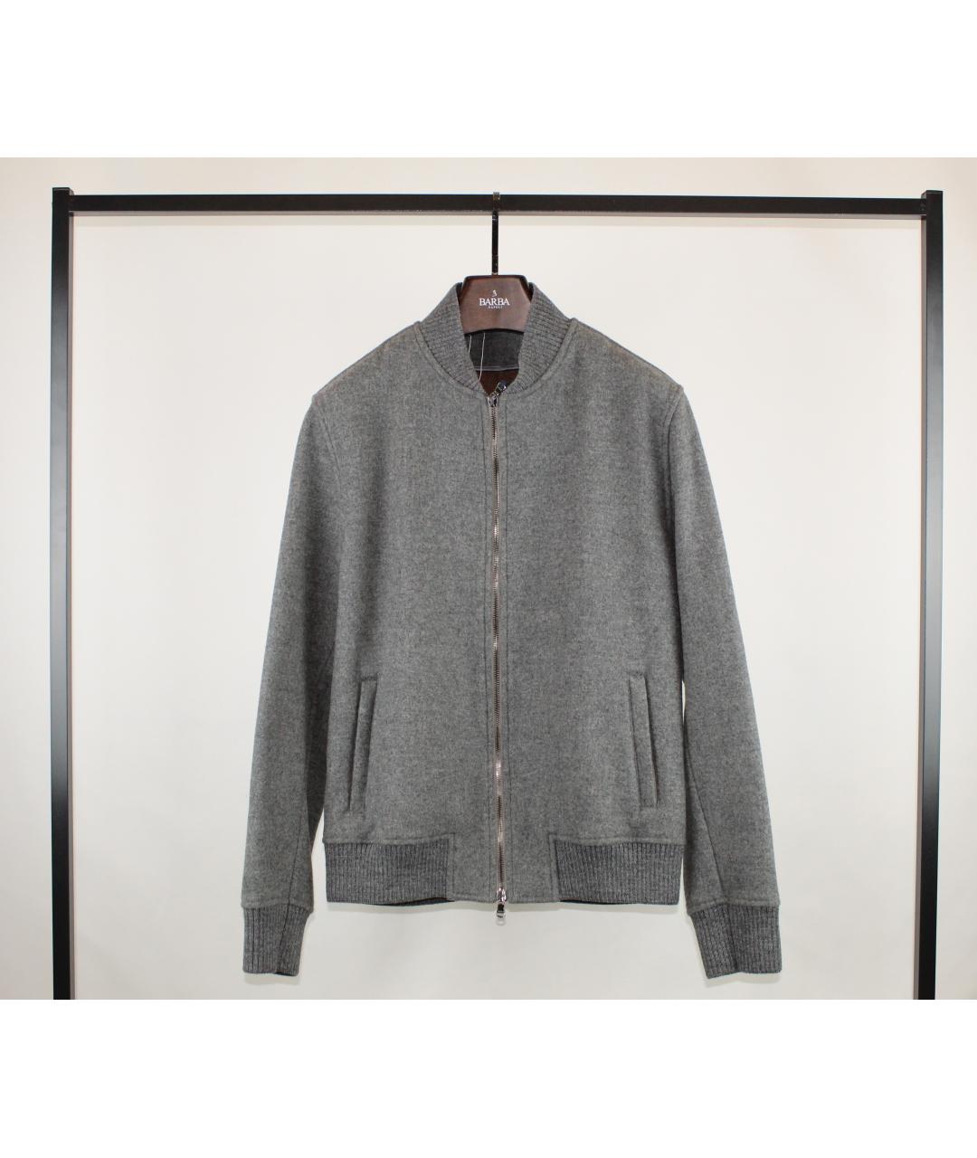 BARBA Серая шерстяная куртка, фото 5