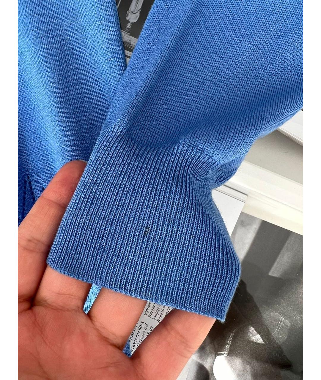 SAINT LAURENT Синий шерстяной джемпер / свитер, фото 6