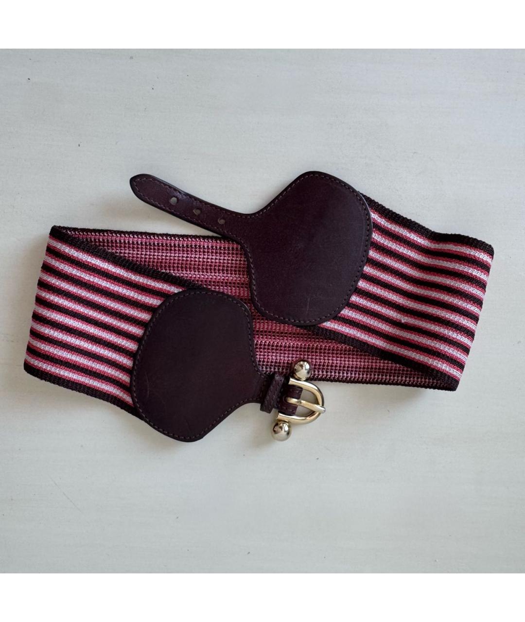 MISSONI Бордовый кожаный ремень, фото 4