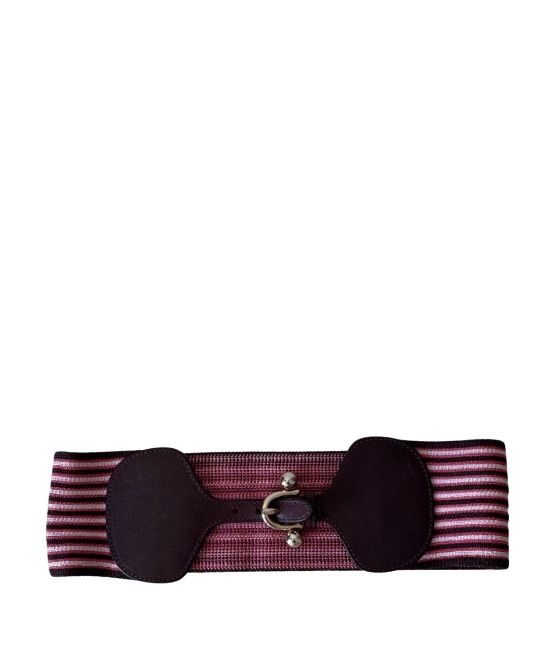 MISSONI Бордовый кожаный ремень, фото 1