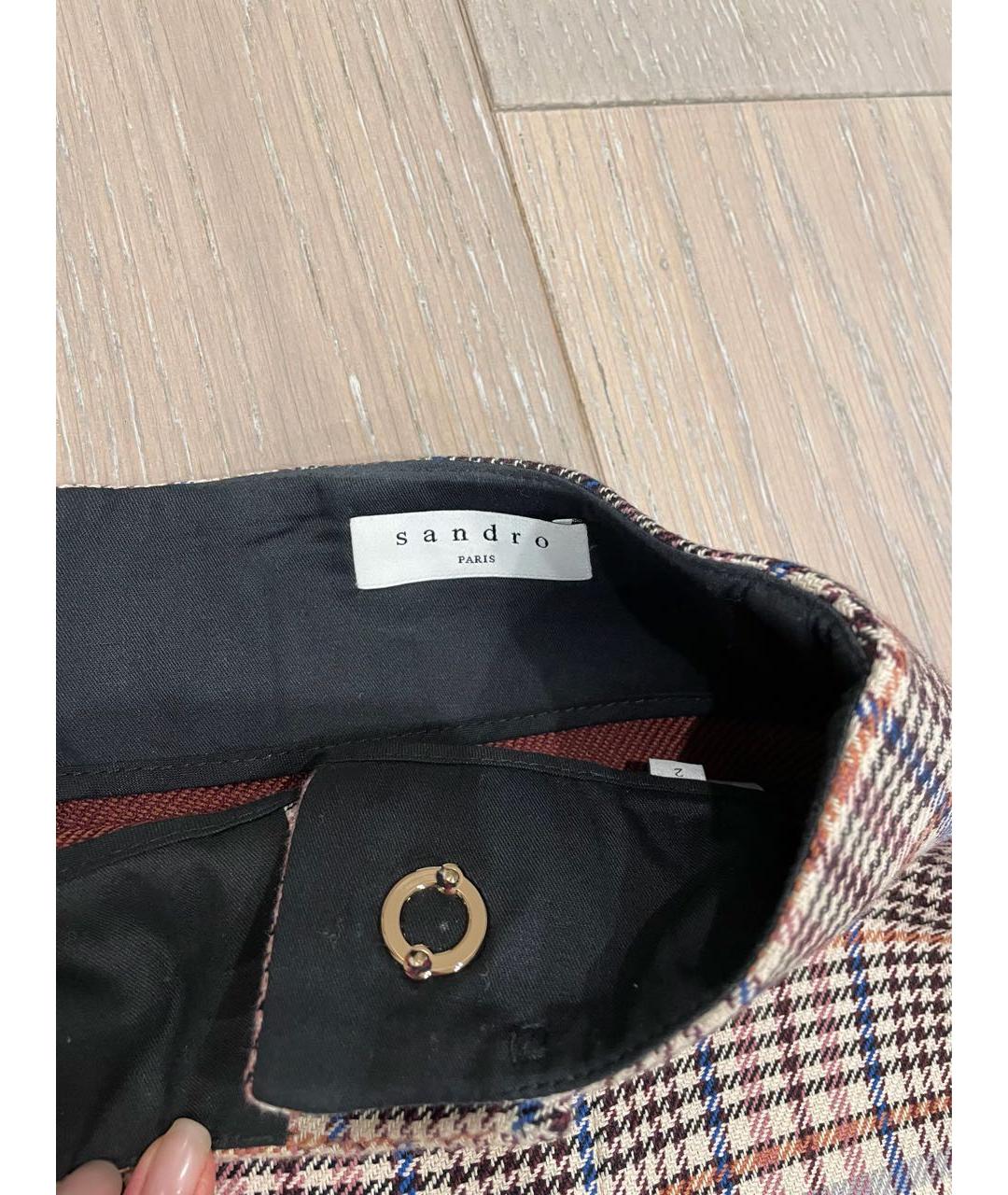 SANDRO Бежевая юбка мини, фото 3