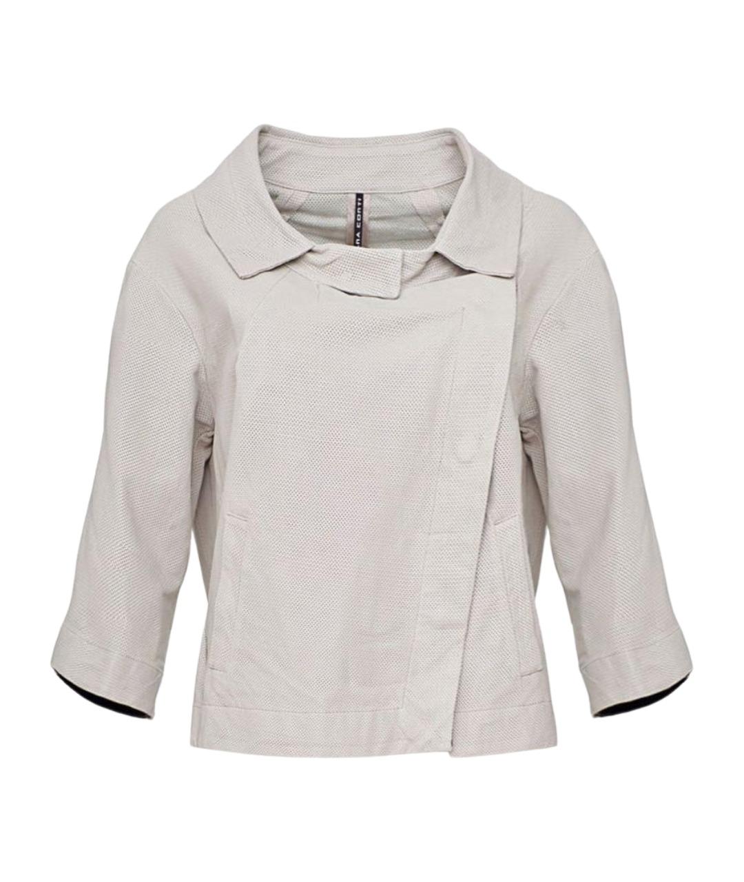 LIVIANA CONTI Бежевая кожаная куртка, фото 1