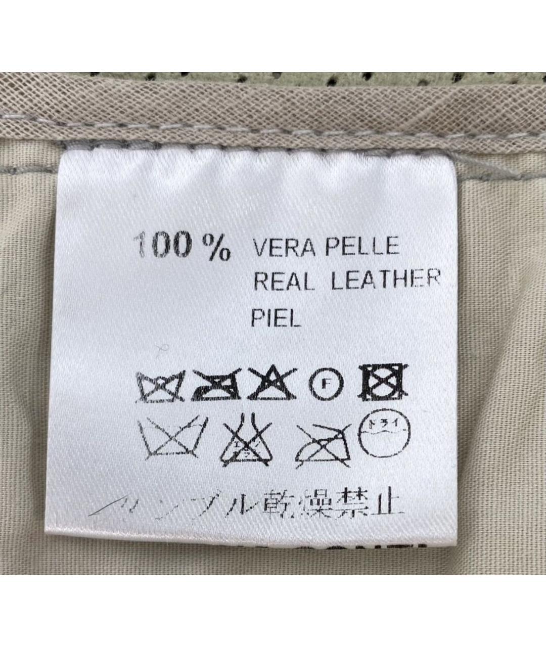 LIVIANA CONTI Бежевая кожаная куртка, фото 4