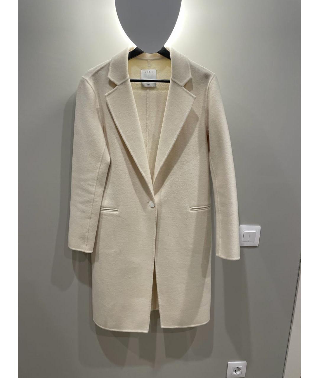 SANDRO Белое пальто, фото 3