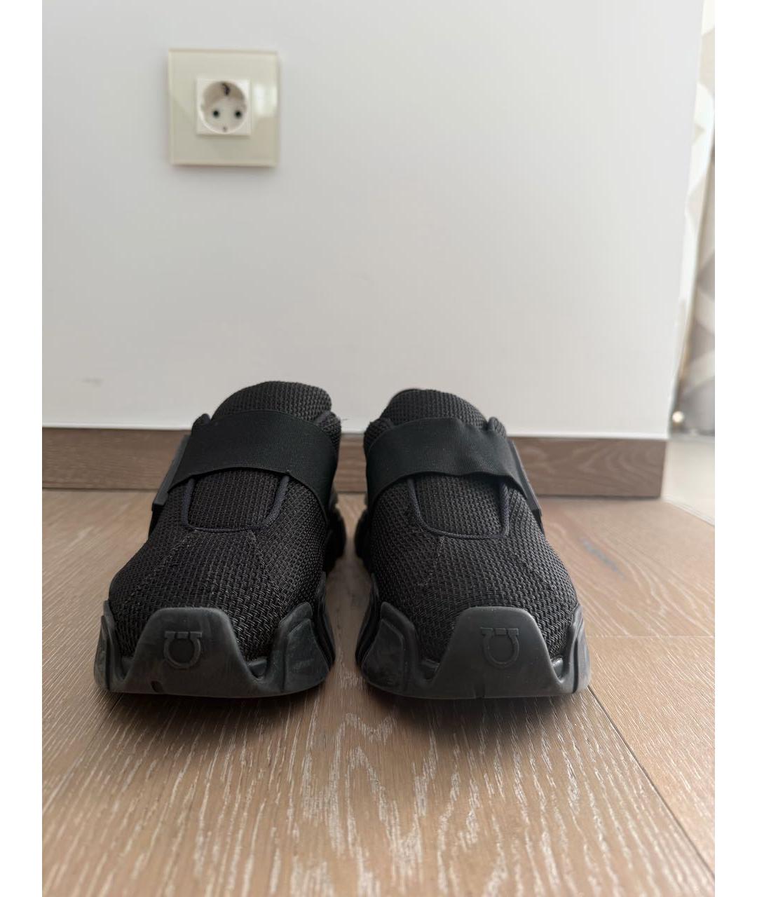 FERRAGAMO Черные текстильные кроссовки, фото 2