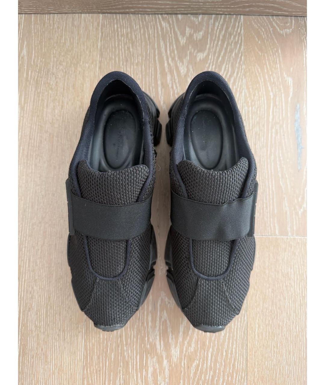 FERRAGAMO Черные текстильные кроссовки, фото 3