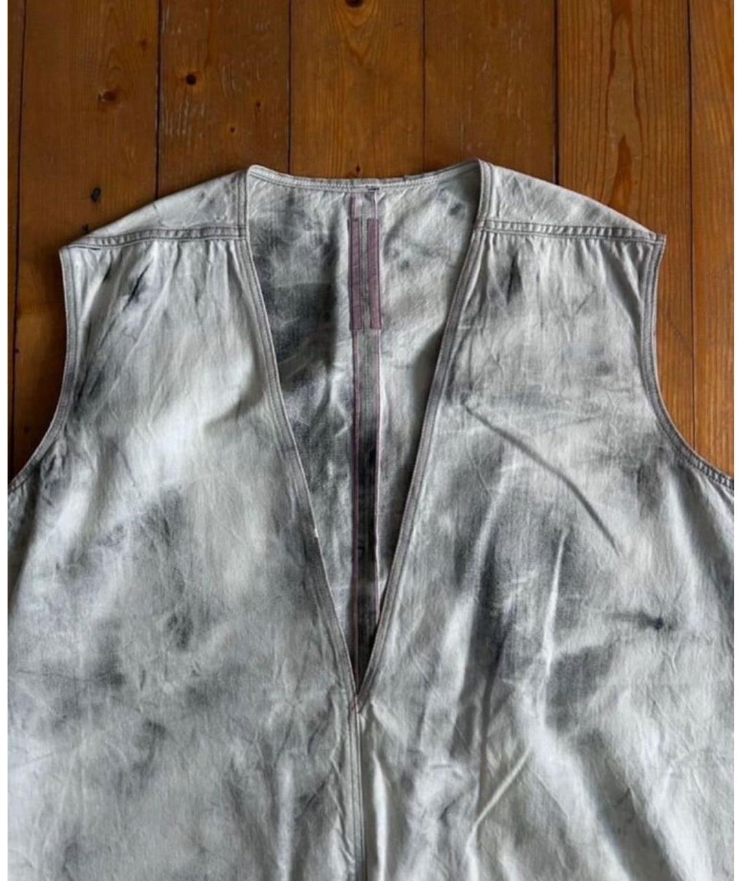 RICK OWENS Бежевый деним жилет, фото 3