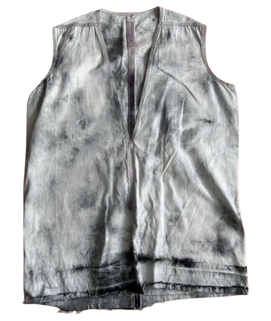 RICK OWENS Бежевый деним жилет, фото 1