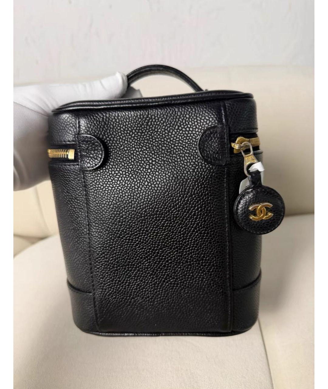 CHANEL Черная жаккардовая сумка с короткими ручками, фото 3