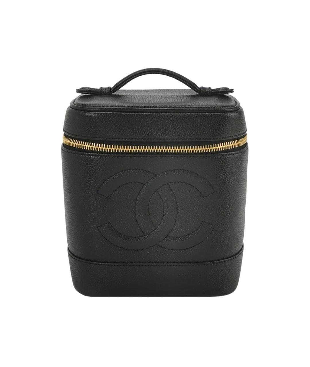 CHANEL Черная жаккардовая сумка с короткими ручками, фото 1