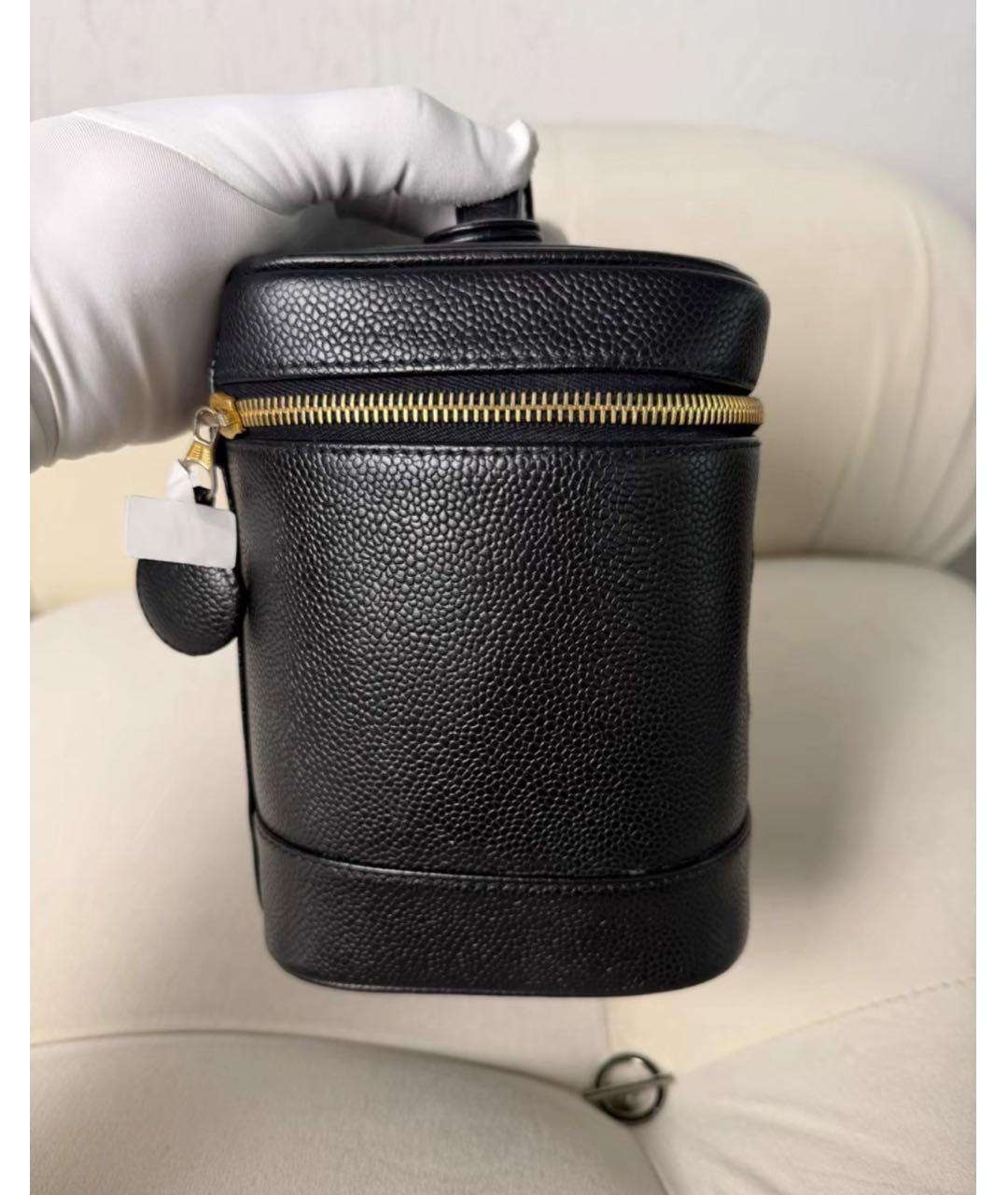 CHANEL Черная жаккардовая сумка с короткими ручками, фото 4