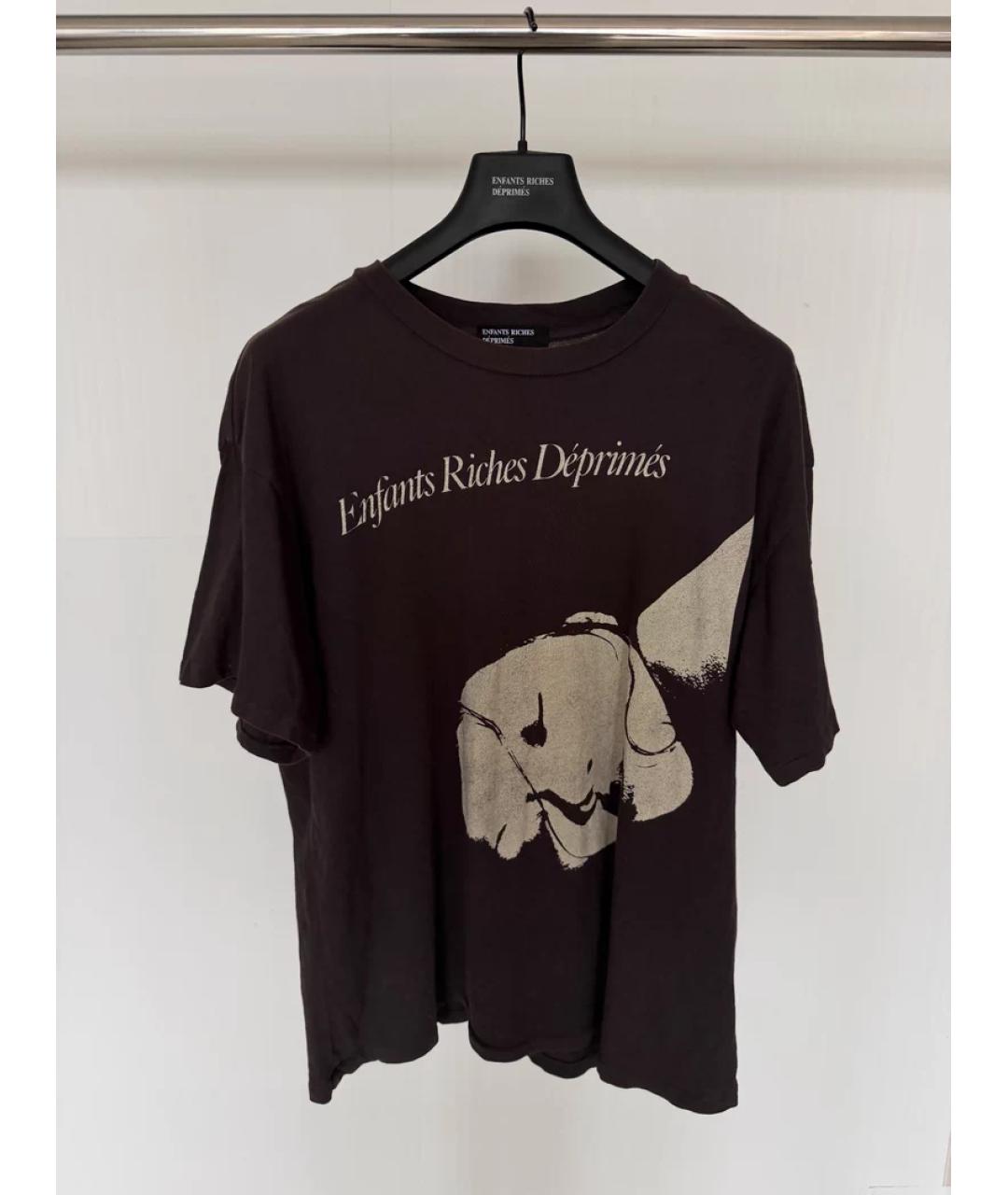 Enfants Riches Déprimés Коричневая хлопковая футболка, фото 4