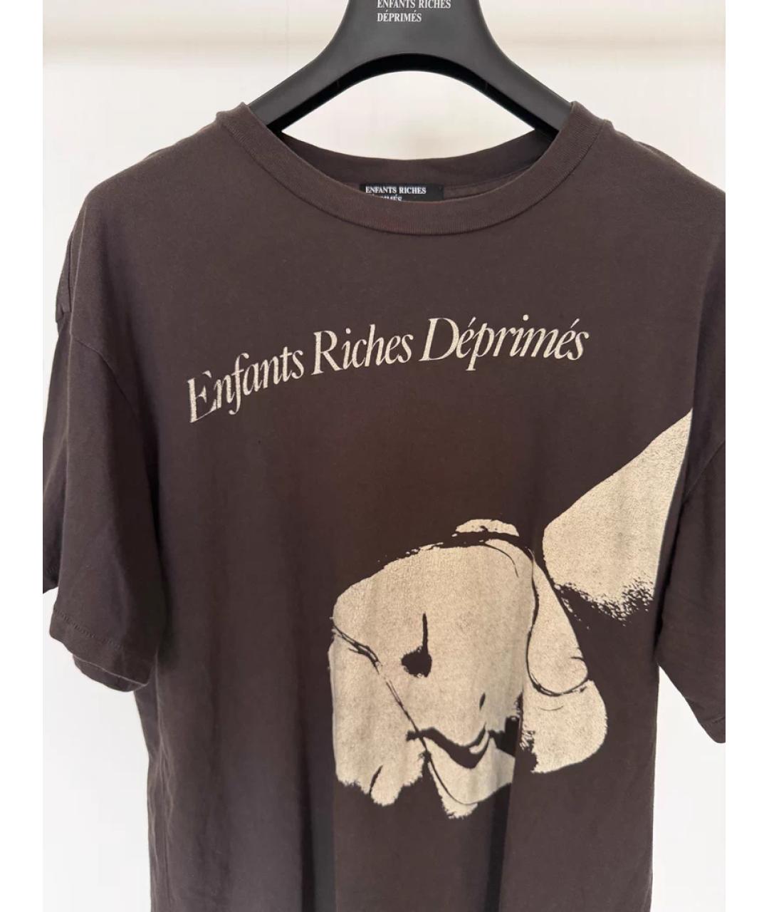 Enfants Riches Déprimés Коричневая хлопковая футболка, фото 2