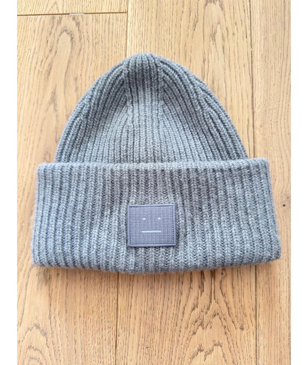 ACNE STUDIOS Серая шерстяная шапка, фото 6