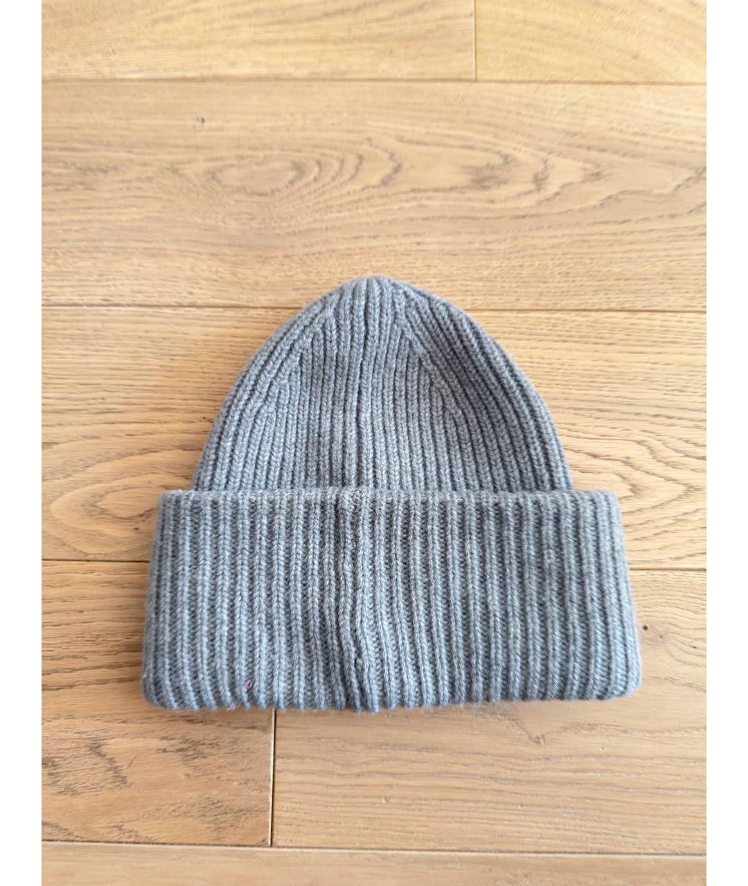 ACNE STUDIOS Серая шерстяная шапка, фото 2