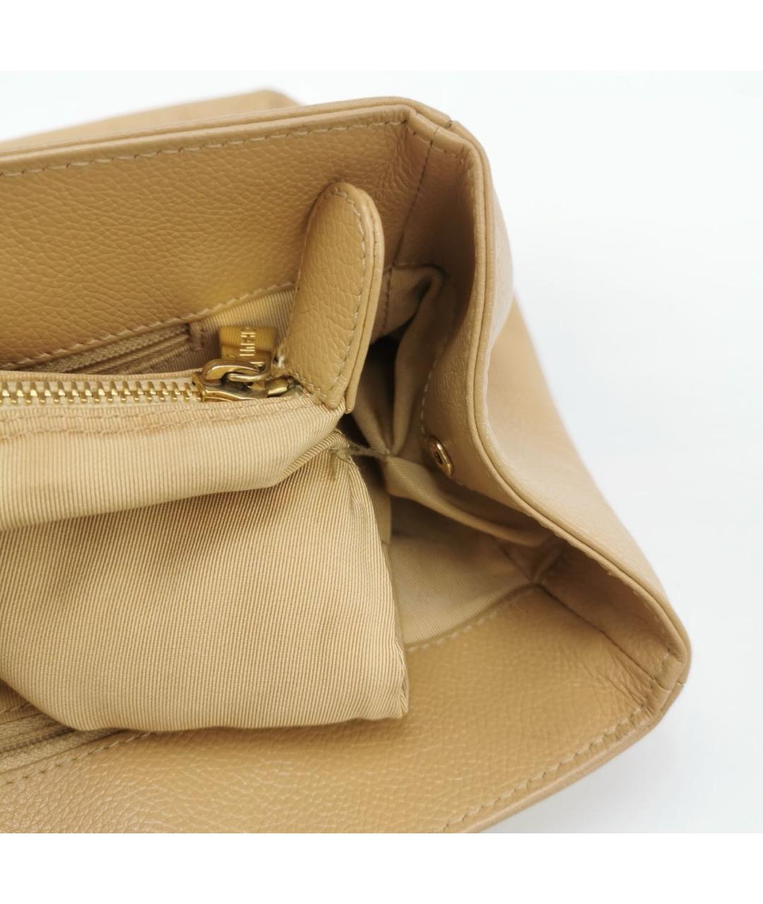 CHANEL Бежевая кожаная сумка тоут, фото 2