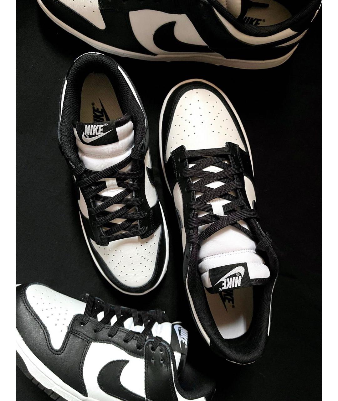 NIKE Черные кожаные низкие кроссовки / кеды, фото 8