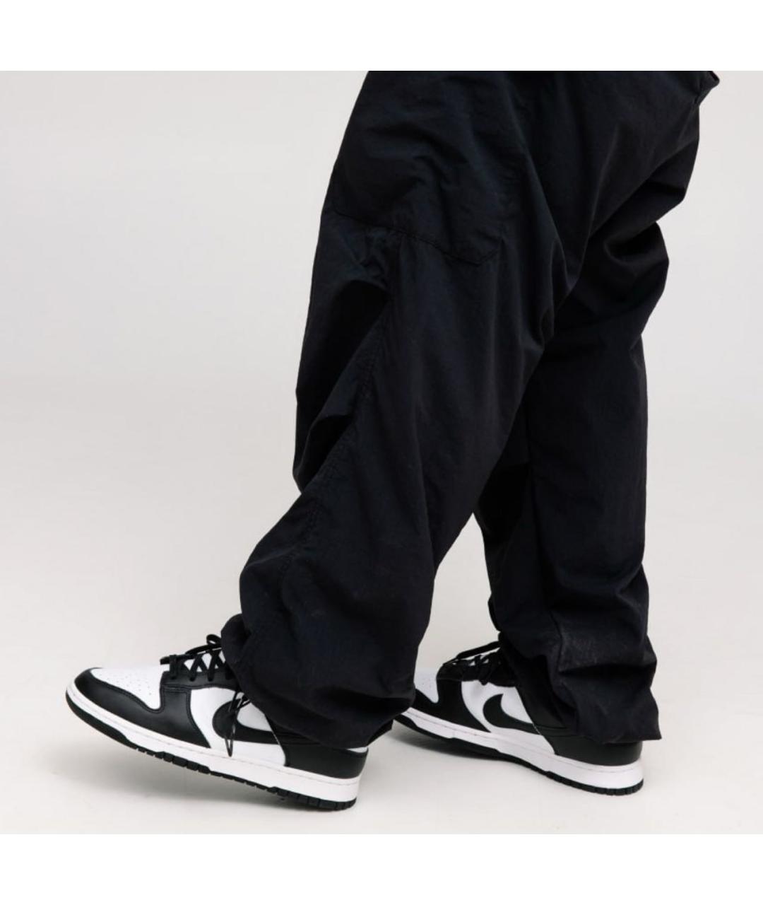 NIKE Черные кожаные низкие кроссовки / кеды, фото 2