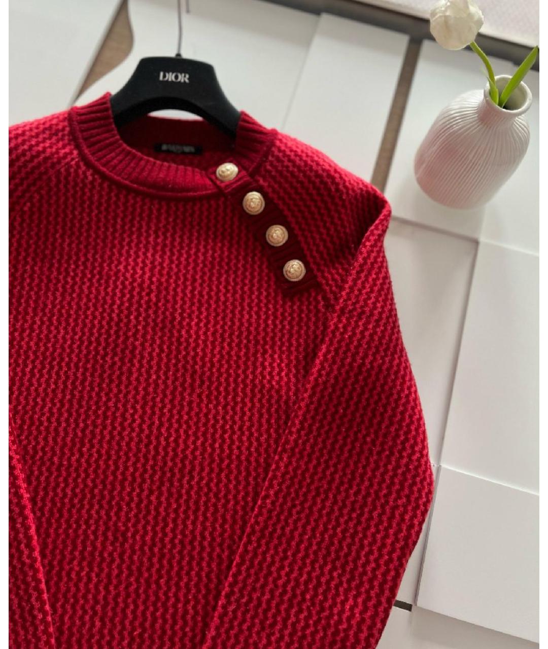 BALMAIN Красный джемпер / свитер, фото 3