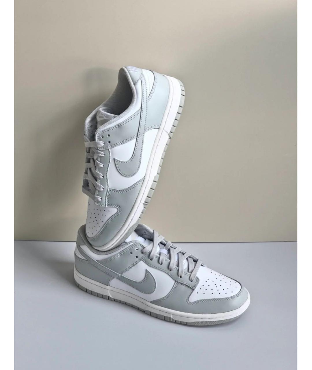 NIKE Серые кожаные низкие кроссовки / кеды, фото 5