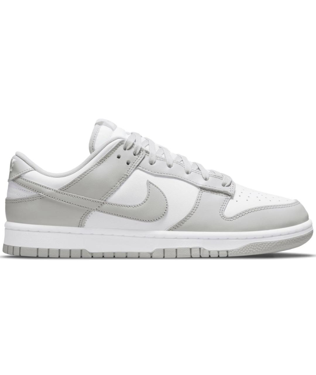 NIKE Серые кожаные низкие кроссовки / кеды, фото 1