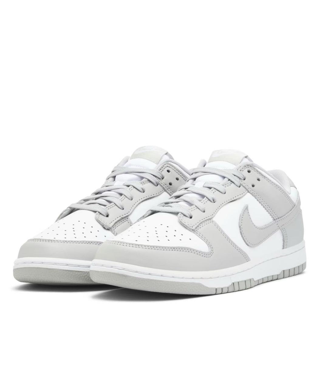 NIKE Серые кожаные низкие кроссовки / кеды, фото 2